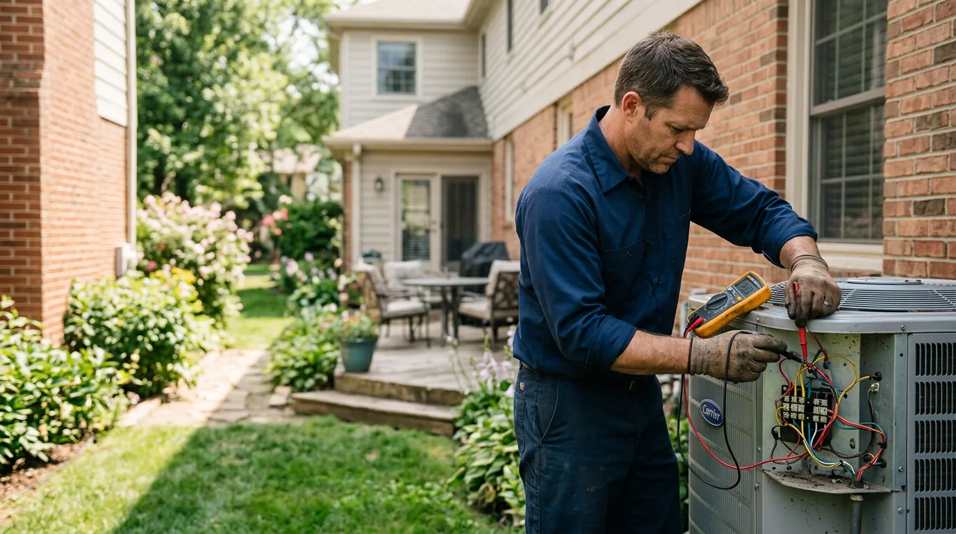 HVAC technician working near Hampton, NE